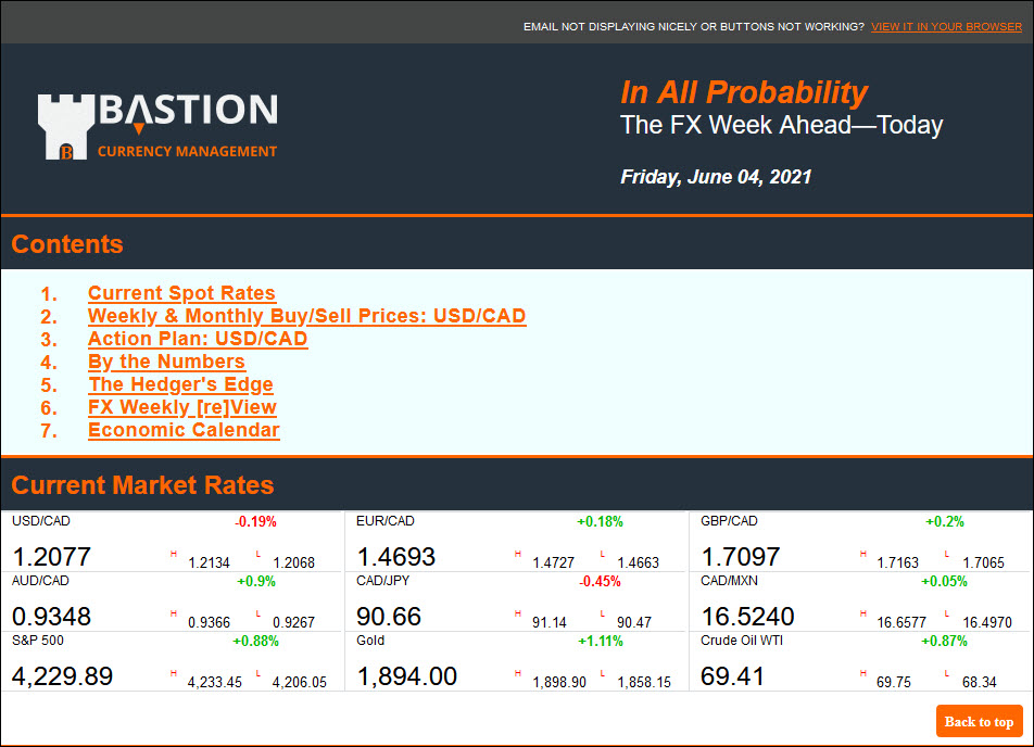 FX newsletter preview